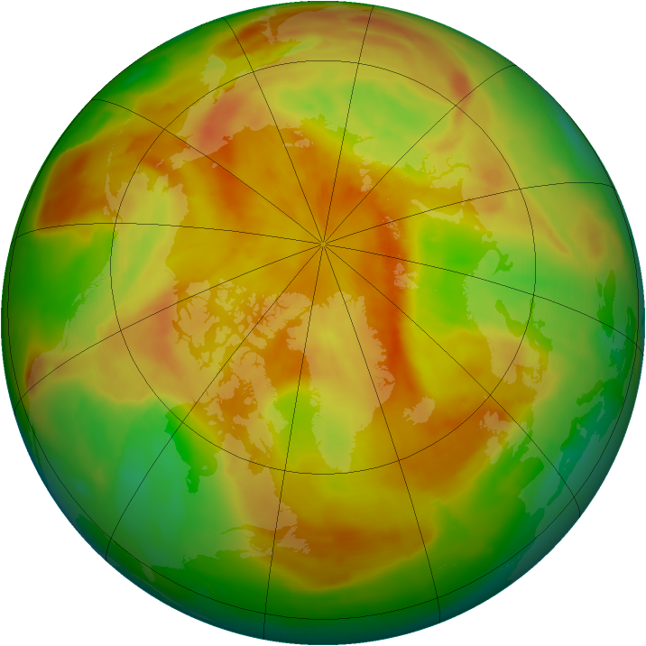 Arctic ozone map for 07 May 2015